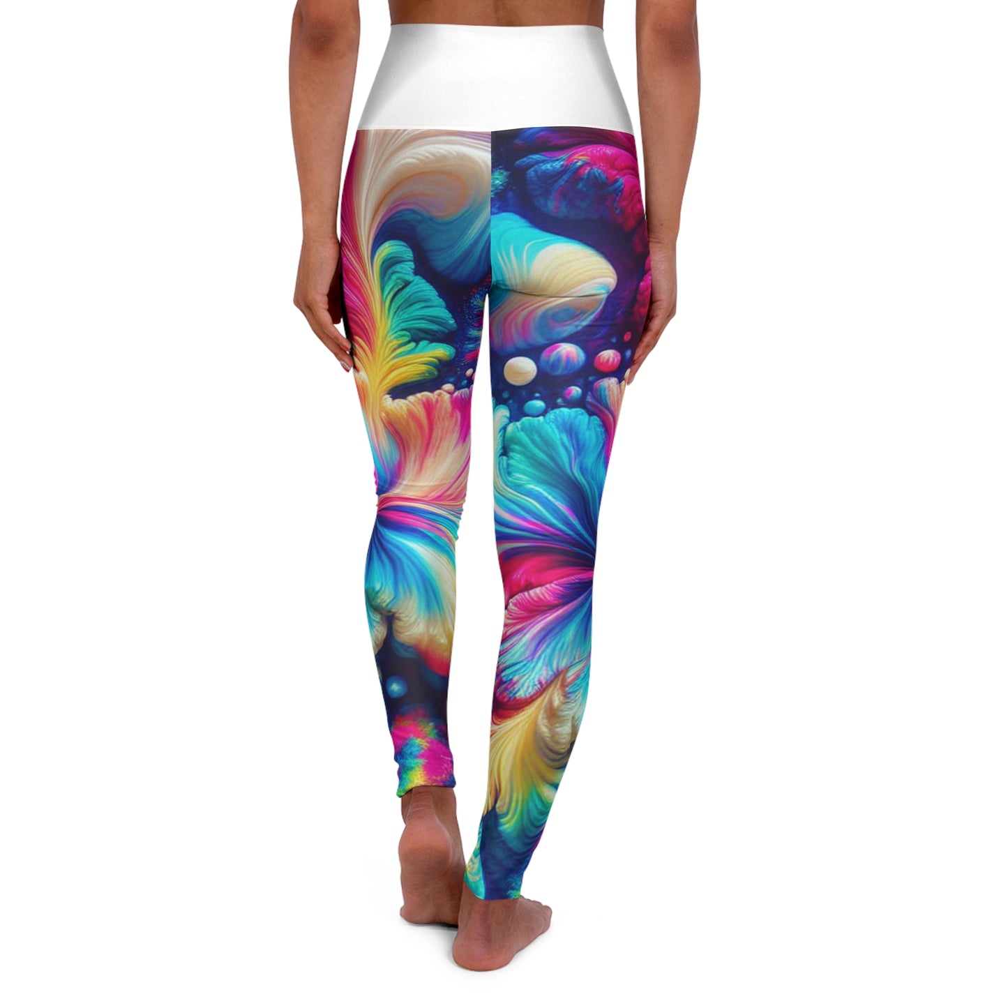 Water Colors High Waisted Yoga Leggings
