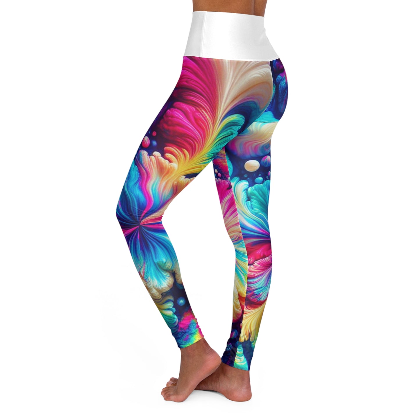 Water Colors High Waisted Yoga Leggings