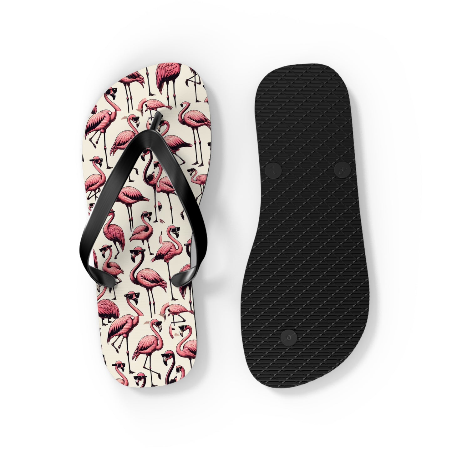Pink Flamingo Flip Flops