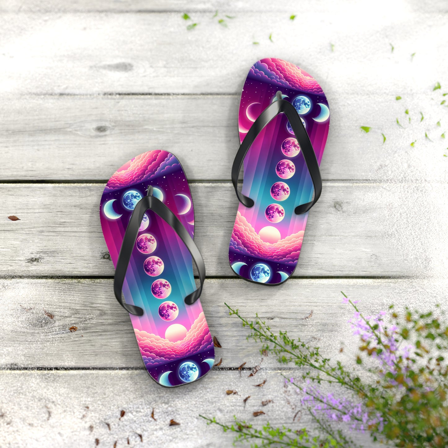Goddess Moon Flip Flops