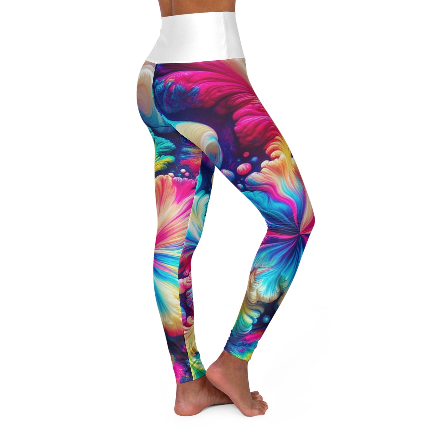 Water Colors High Waisted Yoga Leggings