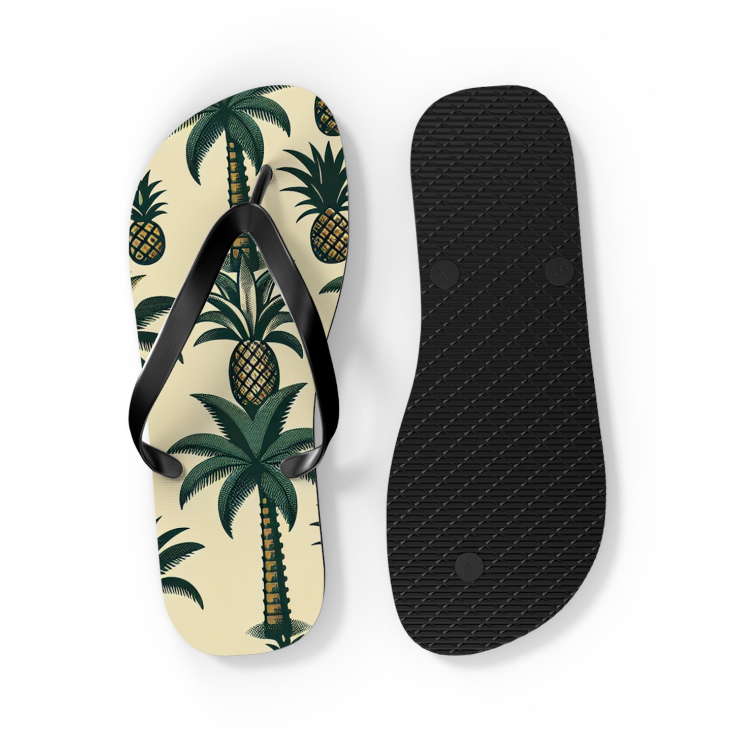 Tropical Pineapple Flip Flops