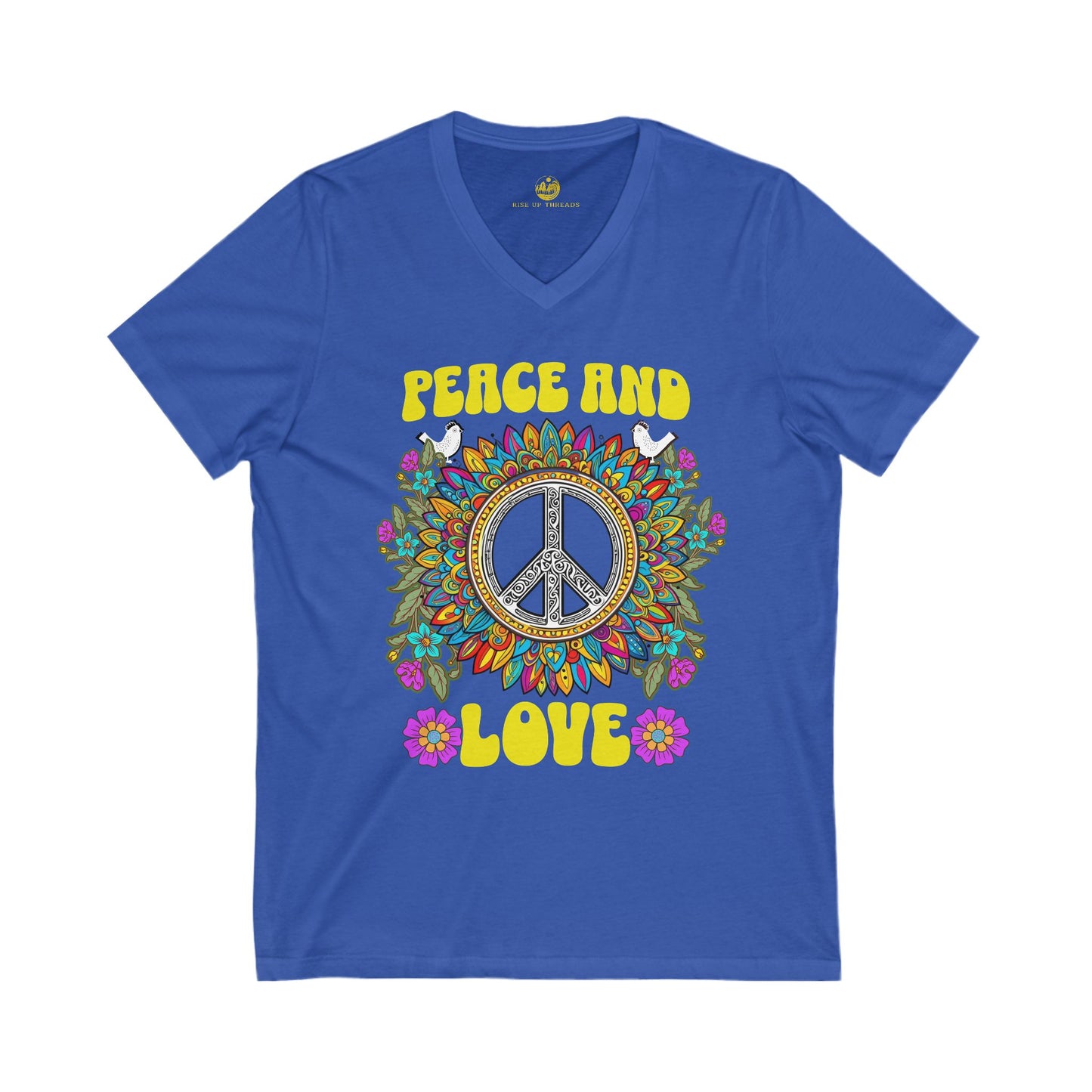 Peace and Love V-Neck Tee