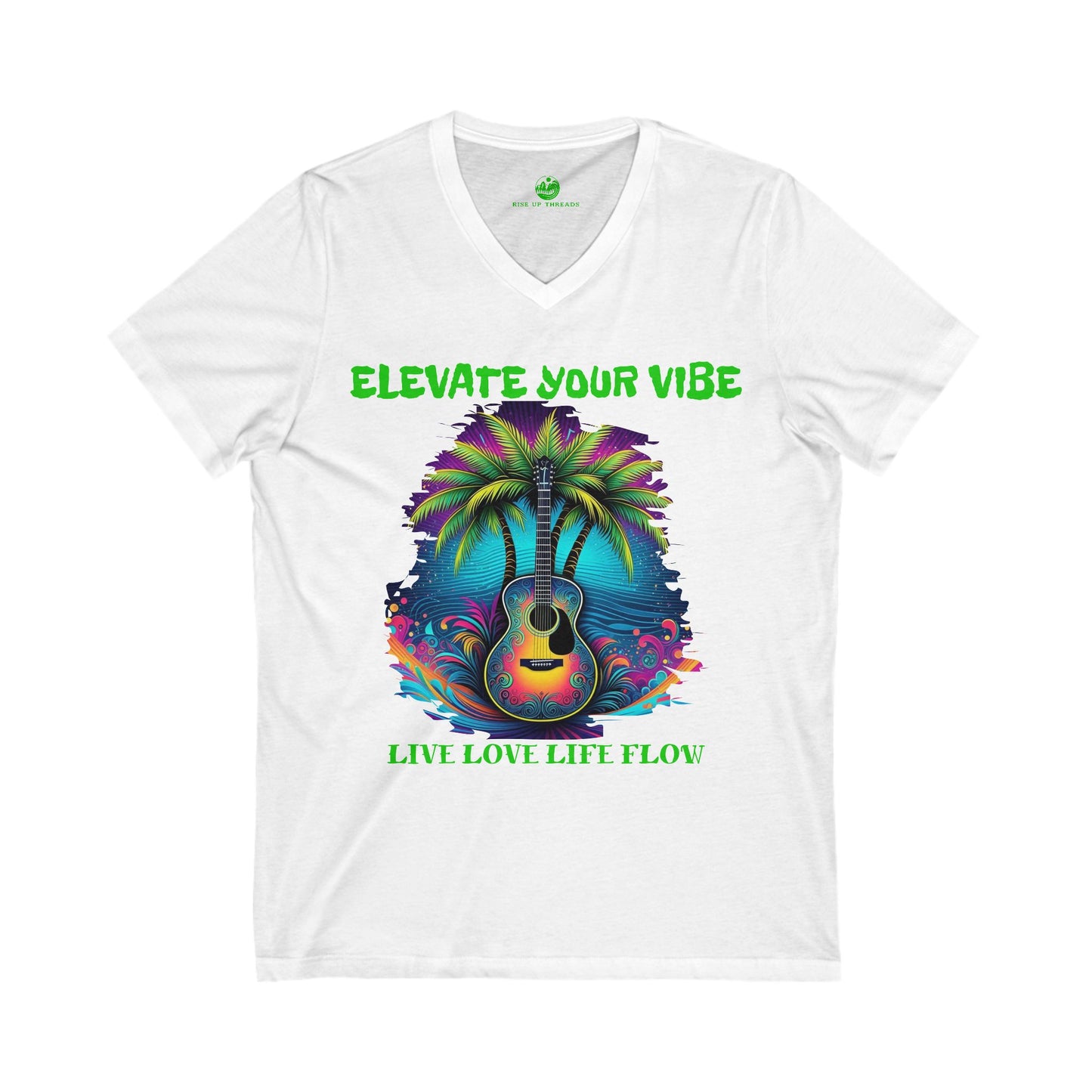 Music Waves V-Neck Tee