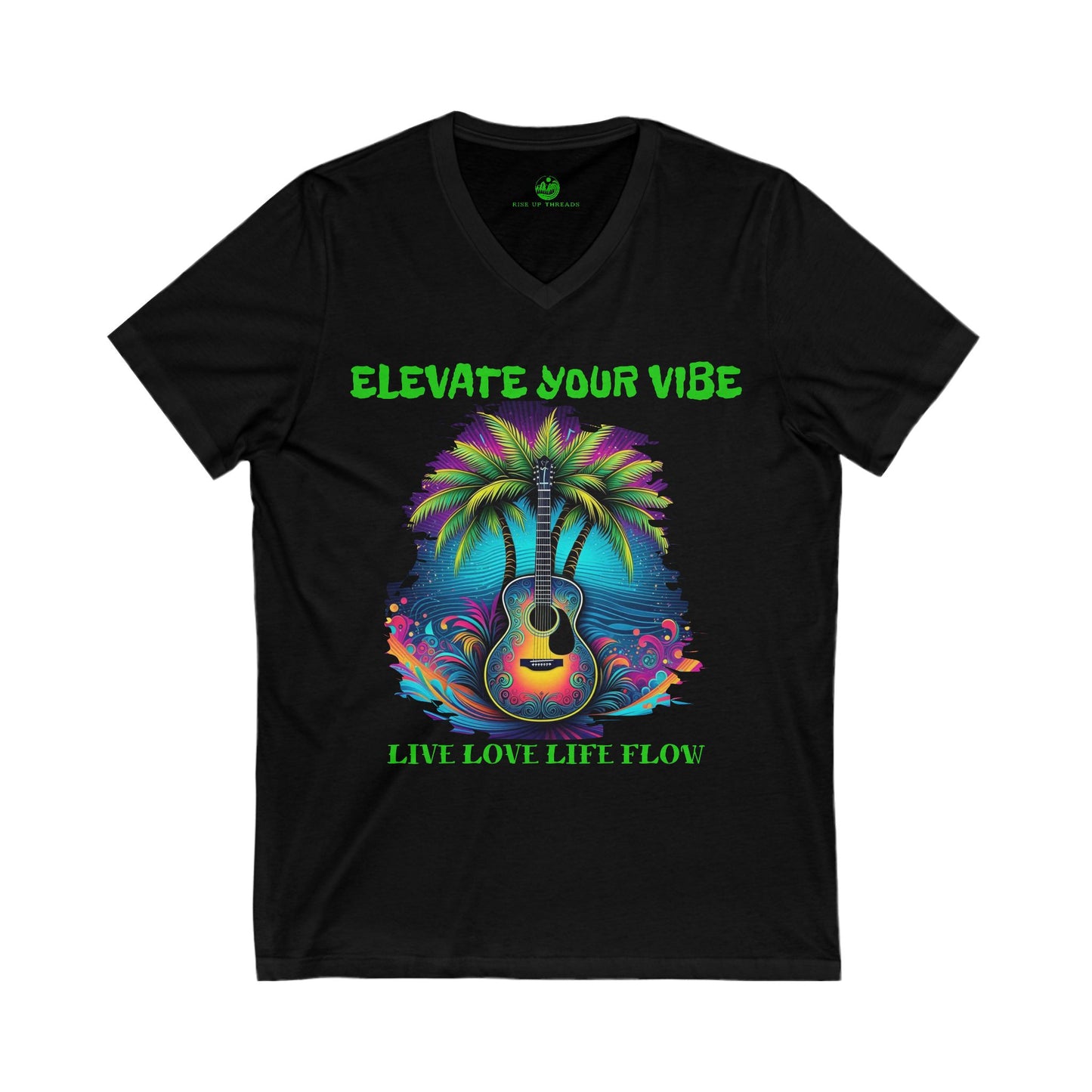 Music Waves V-Neck Tee
