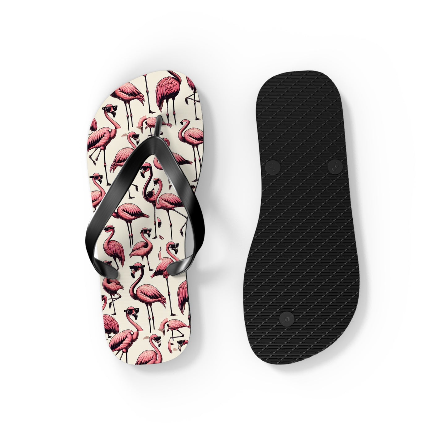 Pink Flamingo Flip Flops