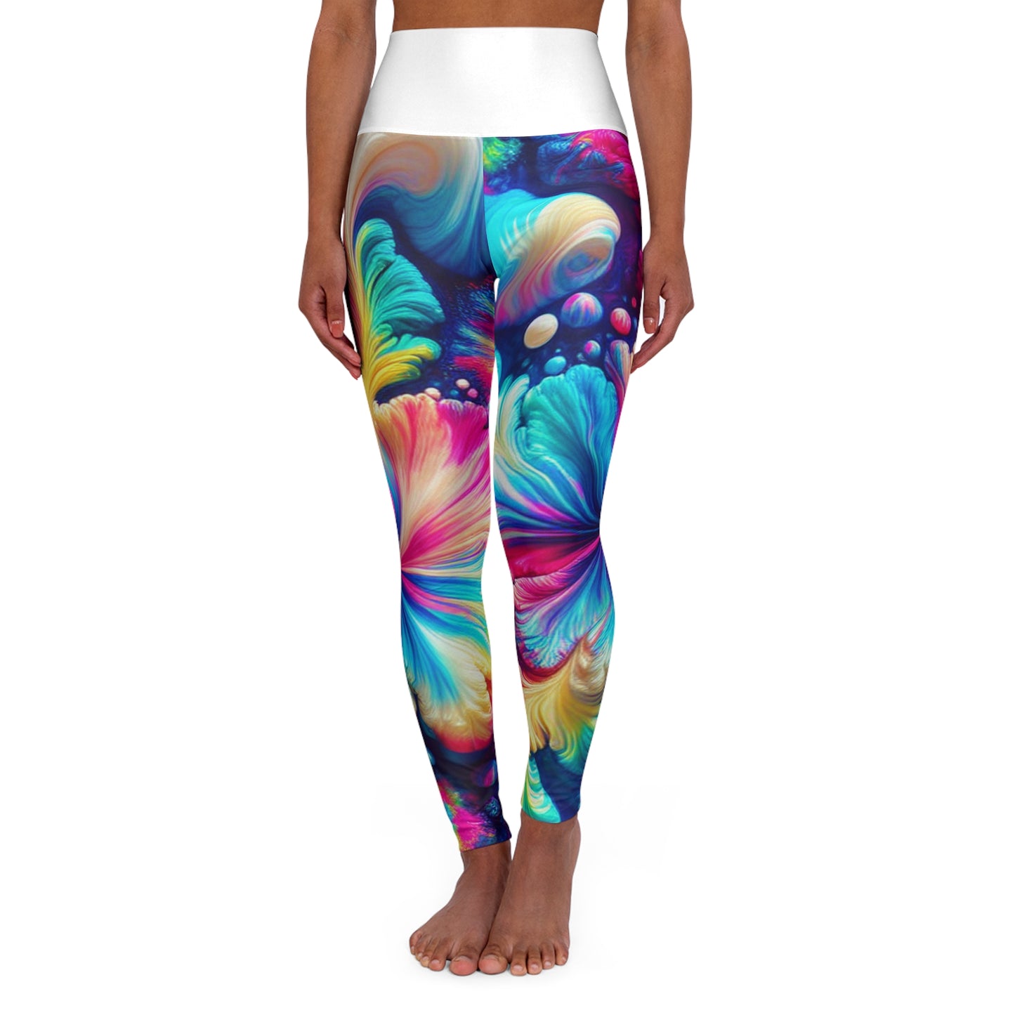 Water Colors High Waisted Yoga Leggings