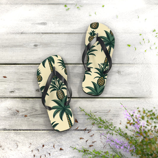 Tropical Pineapple Flip Flops