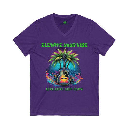 Music Waves V-Neck Tee