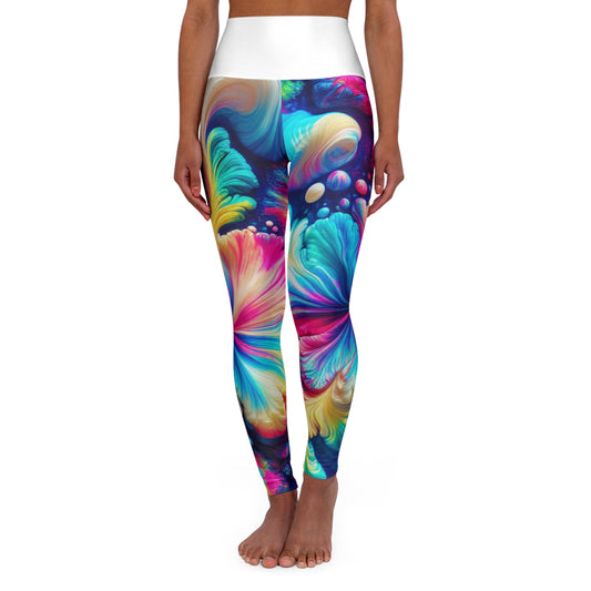 Water Colors High Waisted Yoga Leggings